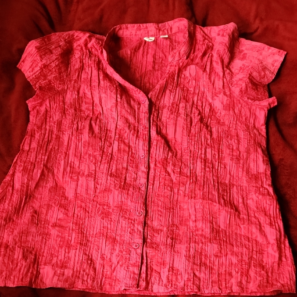 St. John's Bay Vibrant Red Blouse